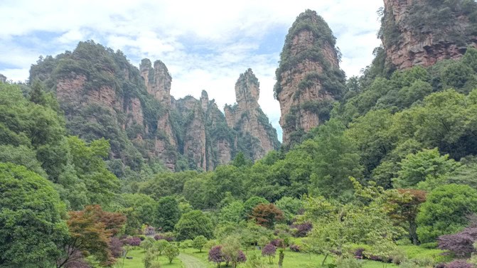 壮丽的张家界国家森林公园奇峰群.