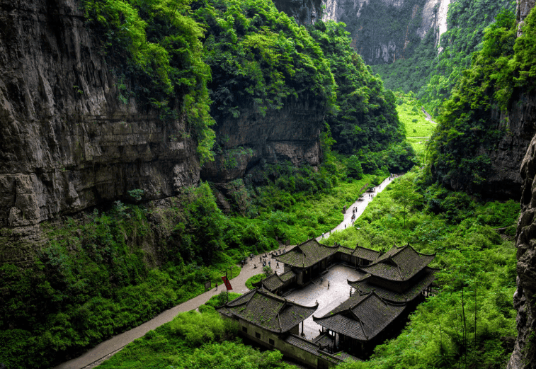 重庆武隆天生三桥,世界自然遗产喀斯特奇观,《满城尽带黄金甲》取景地Wulong Karst Three Natural Bridges, Chongqing, world natural heritage site